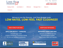 Tablet Screenshot of lonestarfinancing.com